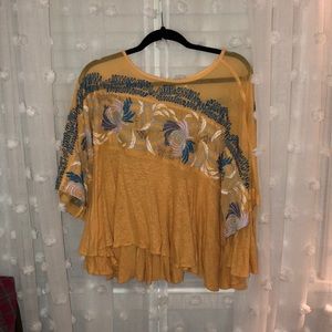 Free People Yellow Tunic